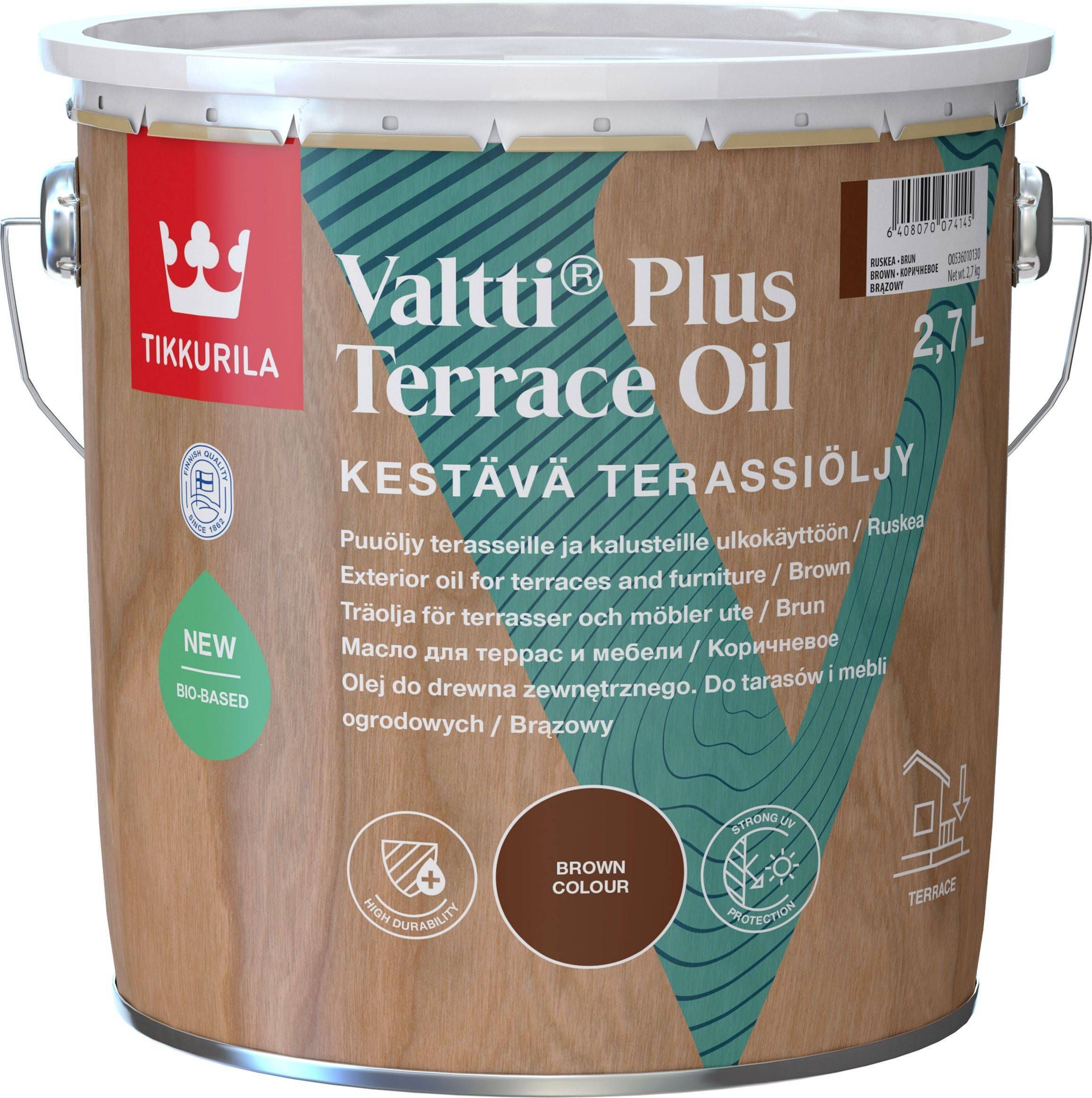 PUIDUÕLI TIKKURILA VALTTI PLUS TERRACE OIL 2,7L PRUUN - Bauhof