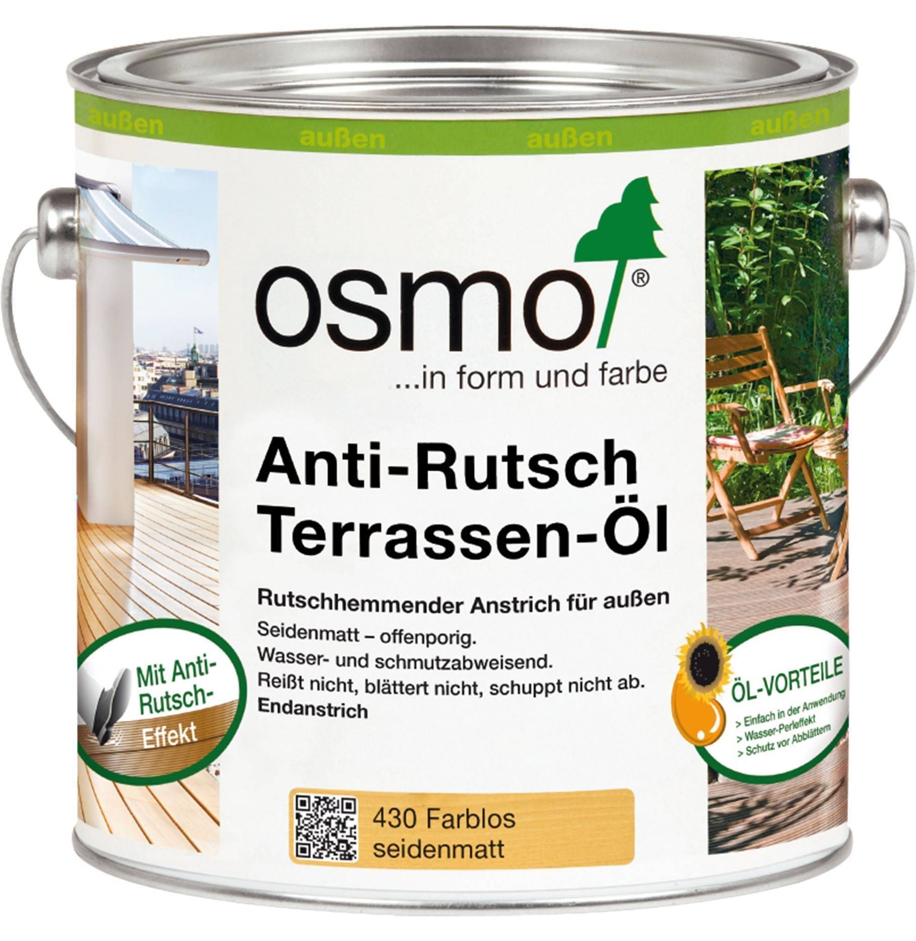 LIBISEMISVASTANE TERRASSIÕLI OSMO 2,5L 430 VÄRVITU SIIDMATT